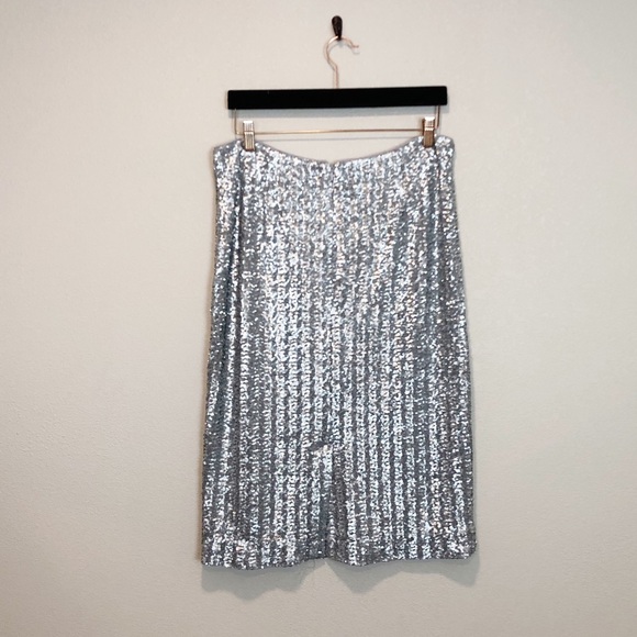 NEW Brooks Brothers Sequin Stretch Pencil Skirt Cocktail Party Size 12 - Picture 4 of 11